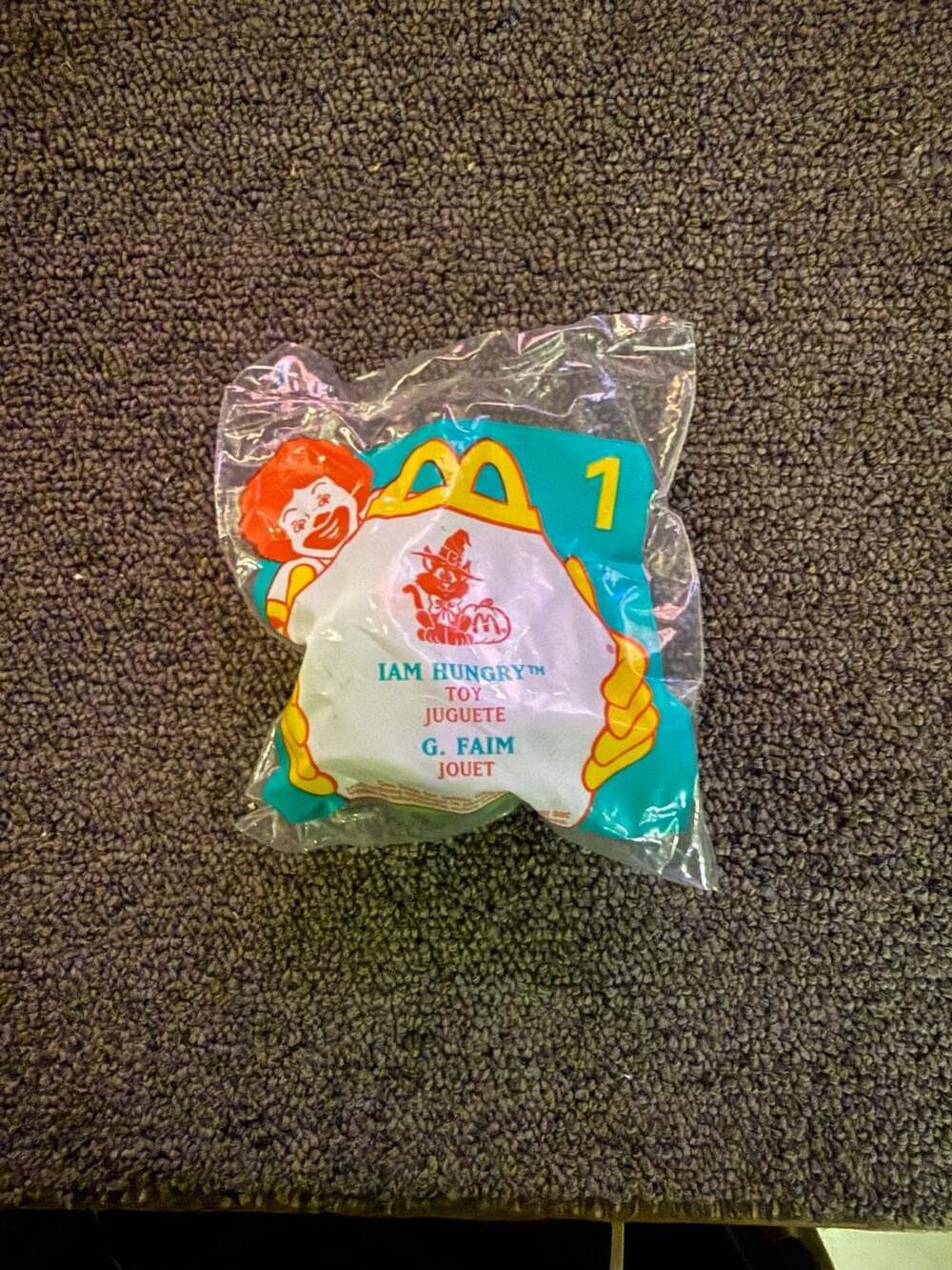 1998 McDonald's Halloween Happy Meal Toy #1 I Am Hungry Monster Figure